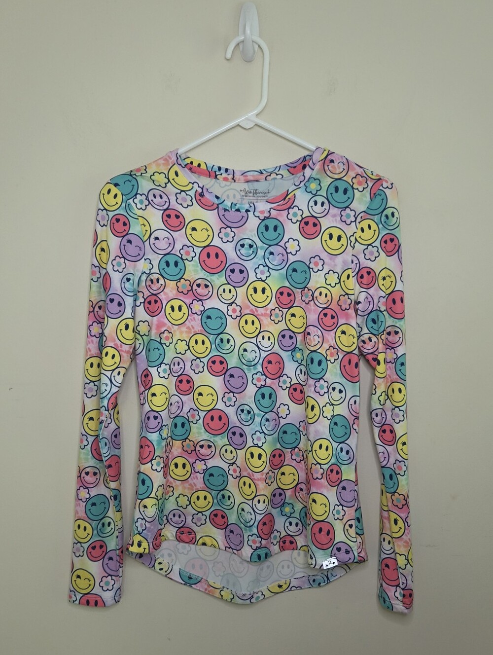 Women's Ava Therese By Zavate Apparel Multicolor Smiley Underscrub Top Sz Small